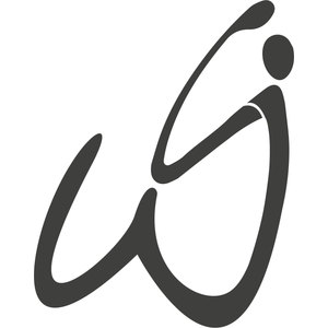 Wagga City Golf Club logo: A dark charcoal brush-script capital W whose strokes double as a golfer at the top of a backswing, with a small oval head at the upper right and a long curved club sweeping up and across the letter.