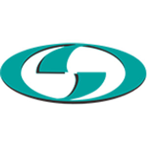 Coomealla Golf Club logo: A teal green oval ring outlined in dark green, enclosing a white field in which two interlocking teal hooked shapes curve around each other to form an S-shaped monogram.
