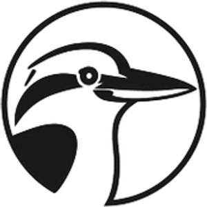 Terrey Hills Golf & Country Club logo: A black ring enclosing a kookaburra head in profile facing right, with a long heavy black beak reaching the ring, a small ringed eye, a solid black wedge at its throat and the curved outline of its breast crossing the ring at the bottom.