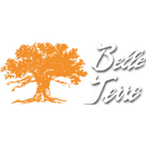Belle Terre Country Club logo: An orange live oak tree with a wide spreading canopy beside the words Belle Terre in white script.