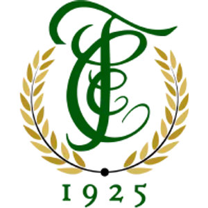 Country Club of Troy logo: A dark green interlocking script CCT monogram cradled in an open gold laurel wreath of two curved branches joined by a small black dot at the base, with the year 1925 in green serif numerals below, on white.
