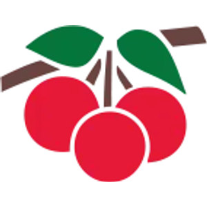 Cherry Hills Country Club logo: Three red cherries hanging from a brown branch with two green leaves.