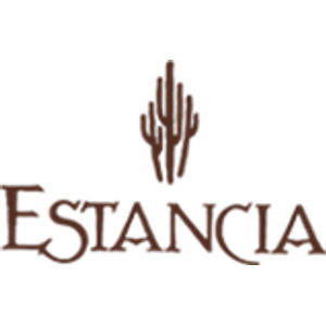 The Estancia Club logo: A brown saguaro cactus with multiple upturned arms above the word ESTANCIA in angular brown serif capitals.