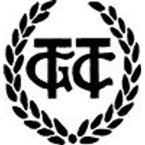 Tai Tapu Golf Club logo: A black interlocking monogram of the letters T, T, G and C encircled by a black laurel wreath of two curved leafy branches.