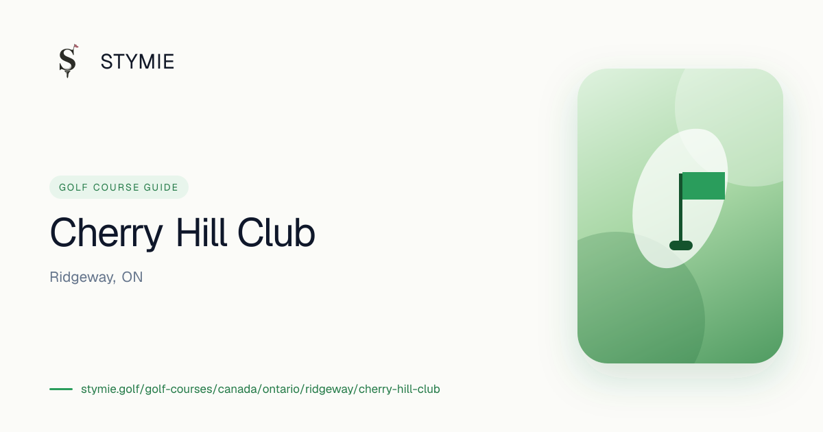 Cherry Hill Club — Tee Times & Scorecard | Stymie