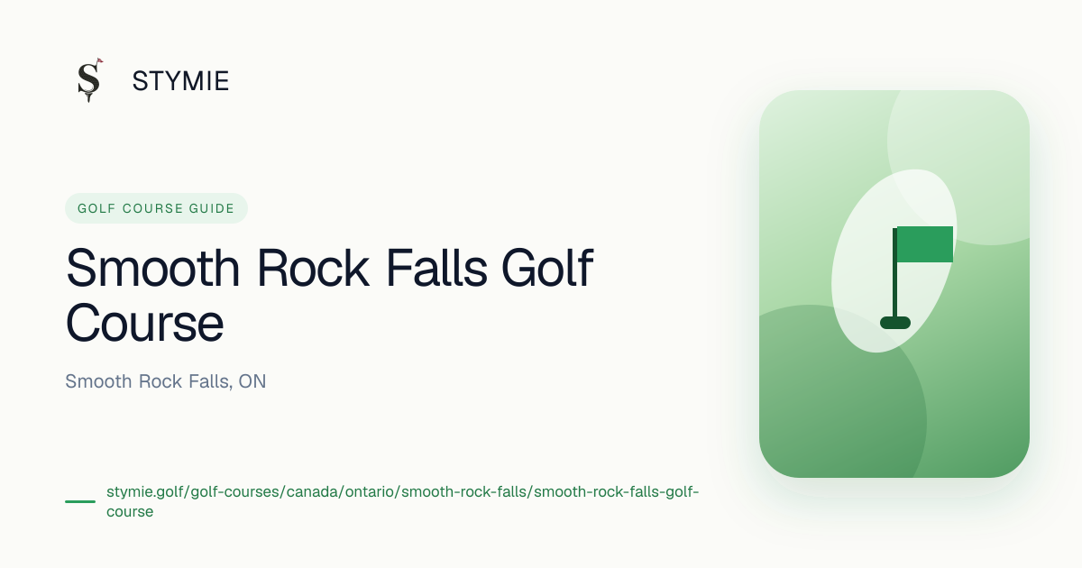 Smooth Rock Falls Golf Course — Scorecard & Slope | Stymie